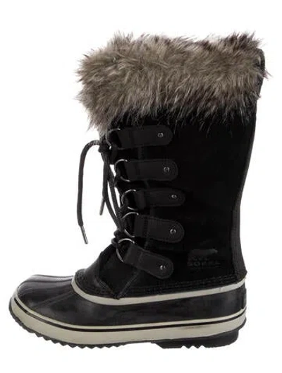 Pre-owned Sorel Leather Lace-up Boots In Black