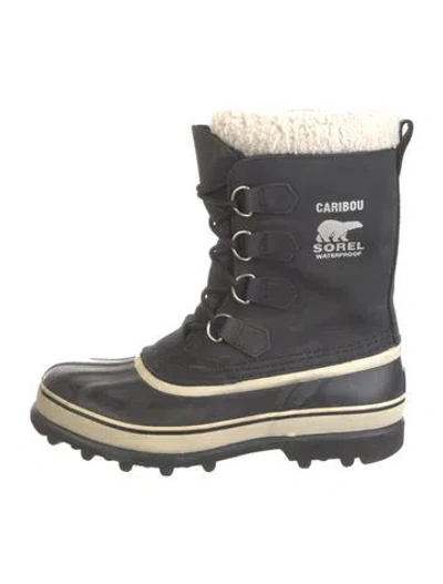 Pre-owned Sorel Leather Lace-up Boots In Black