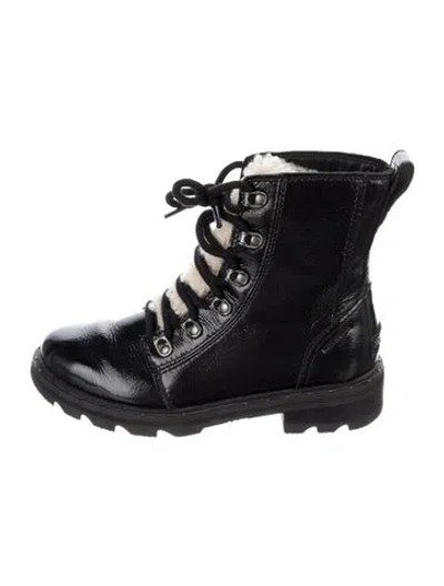 Pre-owned Sorel Leather Lace-up Boots In Black