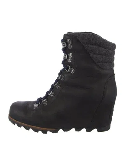 Pre-owned Sorel Leather Lace-up Boots In Blue