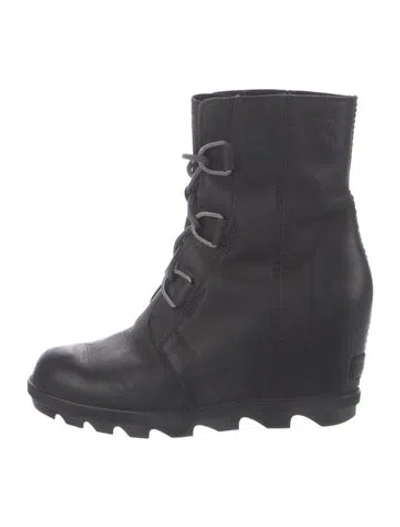 Pre-owned Sorel Leather Lace-up Boots In Blue