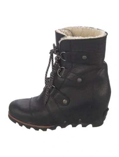 Pre-owned Sorel Leather Lace-up Boots In Blue