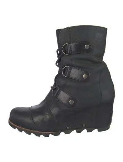 Pre-owned Sorel Leather Lace-up Boots In Blue