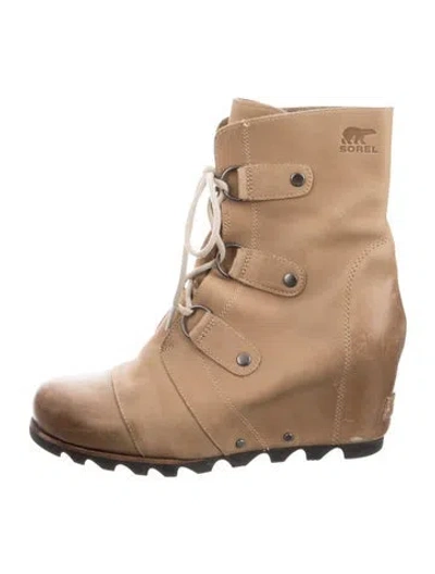 Pre-owned Sorel Leather Lace-up Boots In Brown