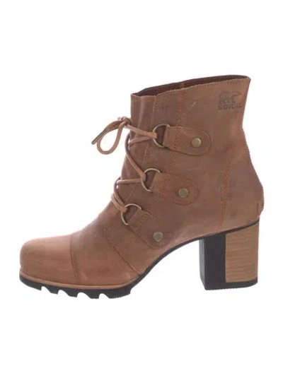 Pre-owned Sorel Leather Lace-up Boots In Brown