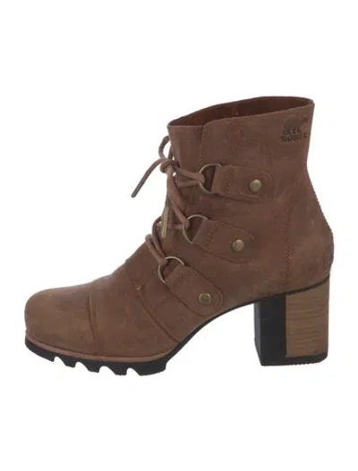 Pre-owned Sorel Leather Lace-up Boots In Brown