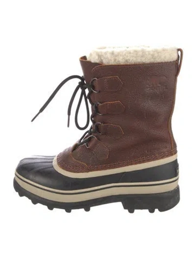 Pre-owned Sorel Leather Lace-up Boots In Brown