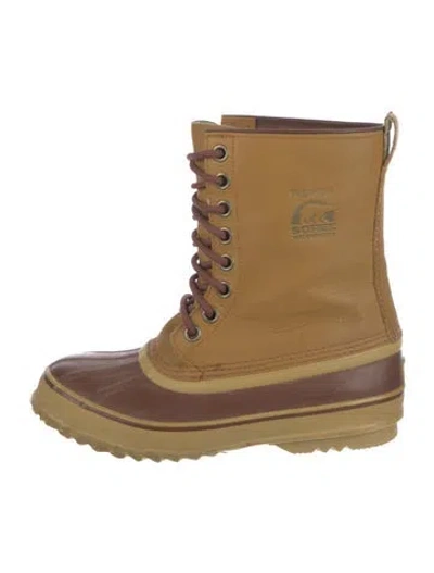 Pre-owned Sorel Leather Lace-up Boots In Brown