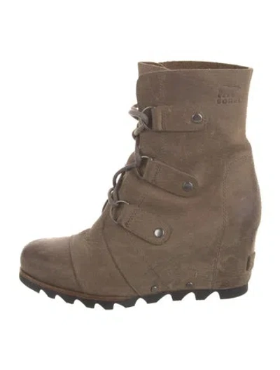 Pre-owned Sorel Leather Lace-up Boots In Brown