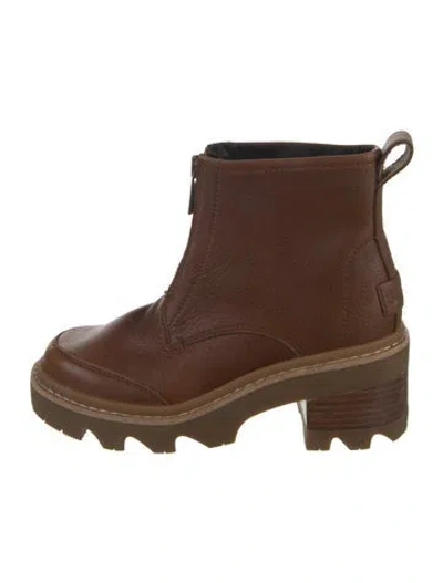 Pre-owned Sorel Leather Lace-up Boots In Brown