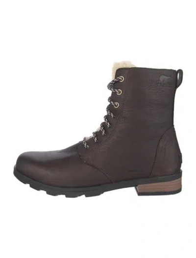 Pre-owned Sorel Leather Lace-up Boots In Brown