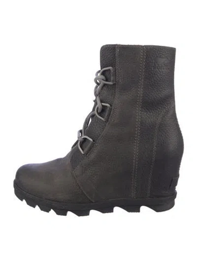 Pre-owned Sorel Leather Lace-up Boots In Gray