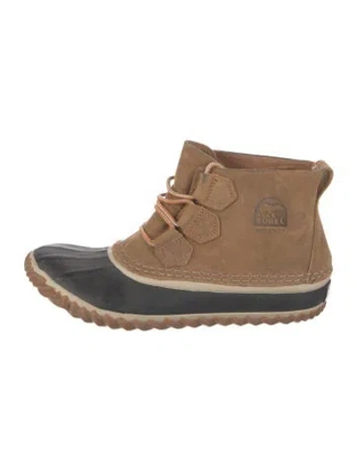 Pre-owned Sorel Leather Lace-up Boots In Neutral