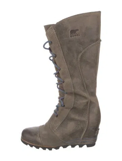 Pre-owned Sorel Leather Lace-up Boots In Neutral