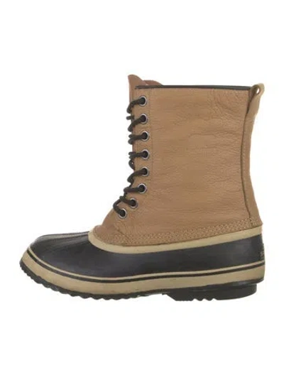 Pre-owned Sorel Leather Lace-up Boots In Neutral