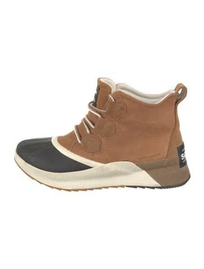 Pre-owned Sorel Leather Lace-up Boots In Neutrals