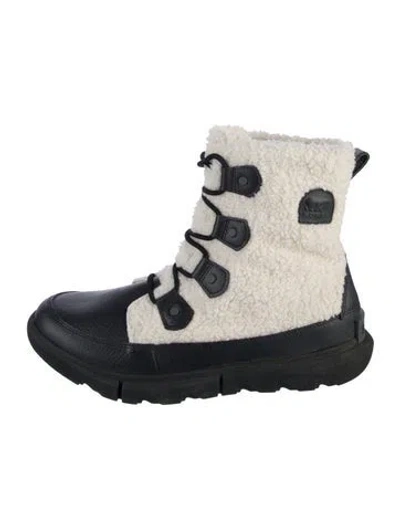 Pre-owned Sorel Leather Lace-up Boots In White