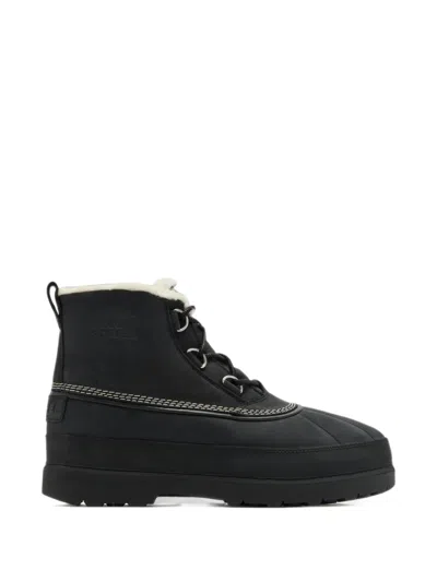 Sorel Leather Lace-up Hiking Boots In Black