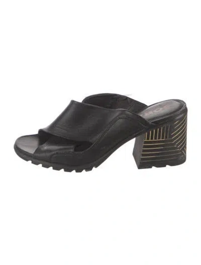 Pre-owned Sorel Leather Mules In Black