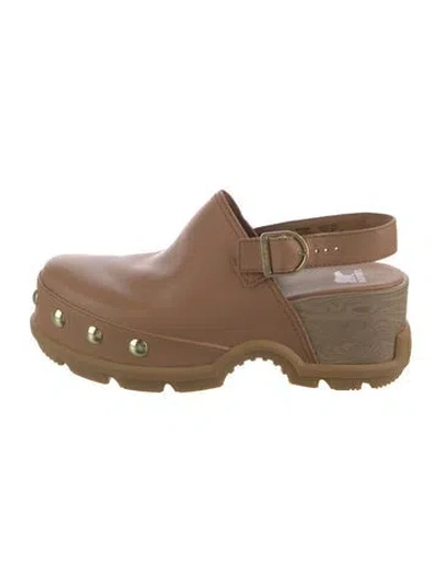 Pre-owned Sorel Leather Mules In Brown