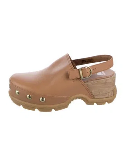 Pre-owned Sorel Leather Mules In Brown