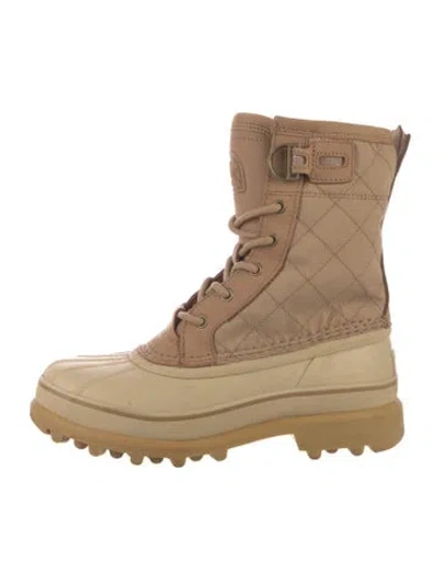 Pre-owned Sorel Leather Patterned Snow Boots In Brown/neutrals