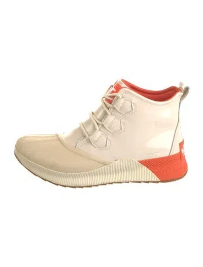 Pre-owned Sorel Leather Rain Boots In Neutral