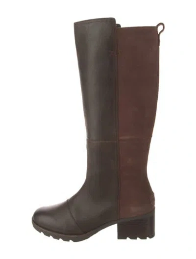 Pre-owned Sorel Leather Riding Boots In Brown
