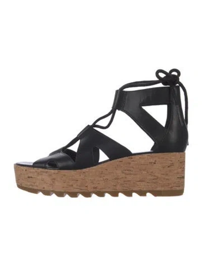 Pre-owned Sorel Leather Sandals In Black