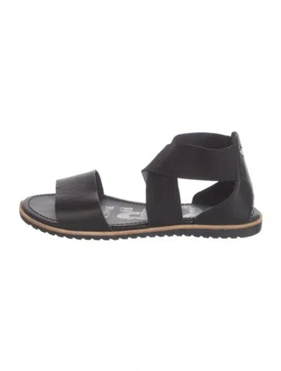 Pre-owned Sorel Leather Sandals In Black