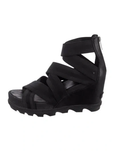 Pre-owned Sorel Leather Sandals In Black