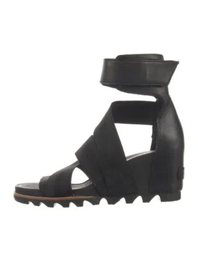 Pre-owned Sorel Leather Sandals In Black