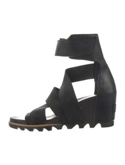 Pre-owned Sorel Leather Sandals In Black