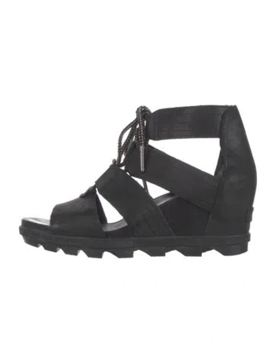Pre-owned Sorel Leather Sandals In Black