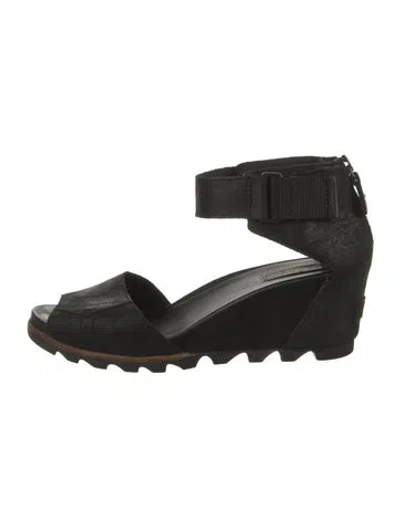 Pre-owned Sorel Leather Sandals In Black