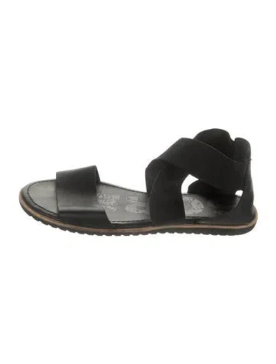 Pre-owned Sorel Leather Sandals In Black