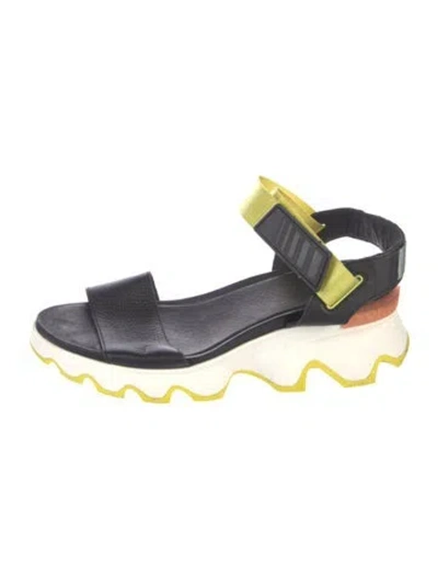 Pre-owned Sorel Leather Sandals In Black