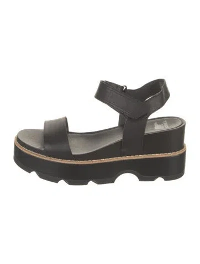 Pre-owned Sorel Leather Sandals In Black