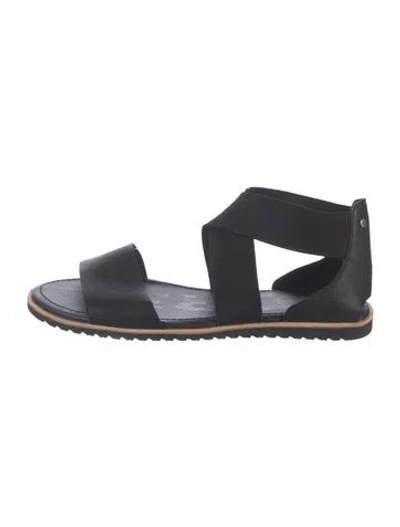 Pre-owned Sorel Leather Sandals In Black