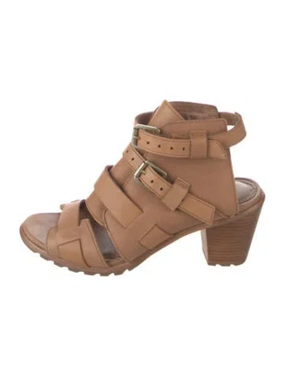 Pre-owned Sorel Leather Sandals In Brown