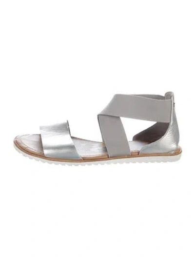 Pre-owned Sorel Leather Sandals In Gray
