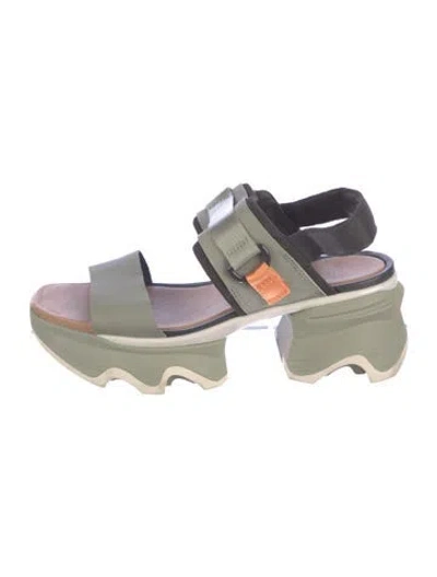 Pre-owned Sorel Leather Sandals In Green
