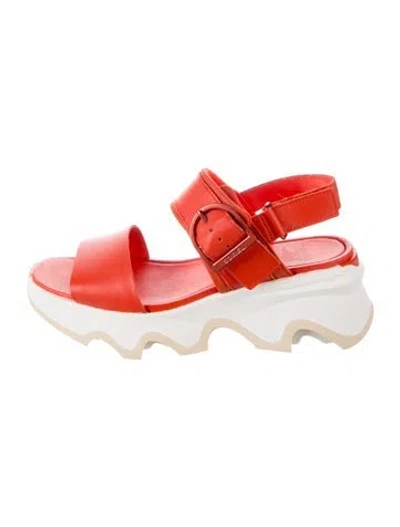 Pre-owned Sorel Leather Sandals In Red