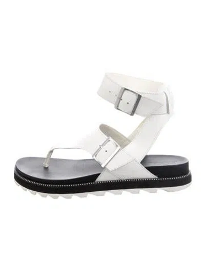 Pre-owned Sorel Leather Sandals In White