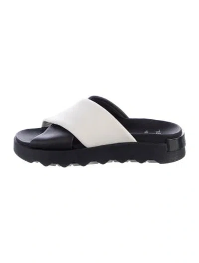 Pre-owned Sorel Leather Slides In Blue