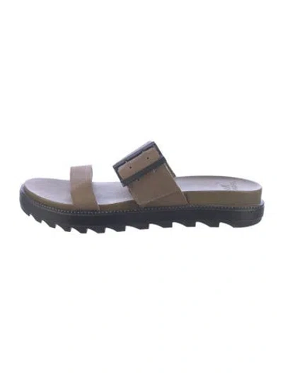 Pre-owned Sorel Leather Slides In Blue