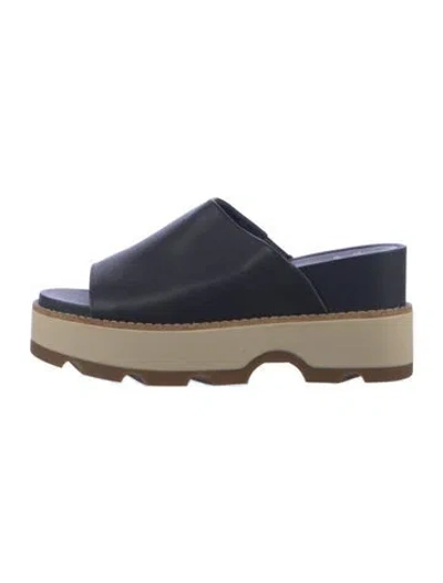 Pre-owned Sorel Leather Slides In Blue