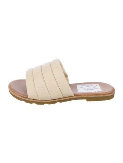 Pre-owned Sorel Leather Slides In Neutral
