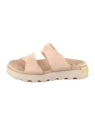 Pre-owned Sorel Leather Slides In Neutrals