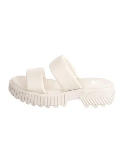 Pre-owned Sorel Leather Slides In Neutrals